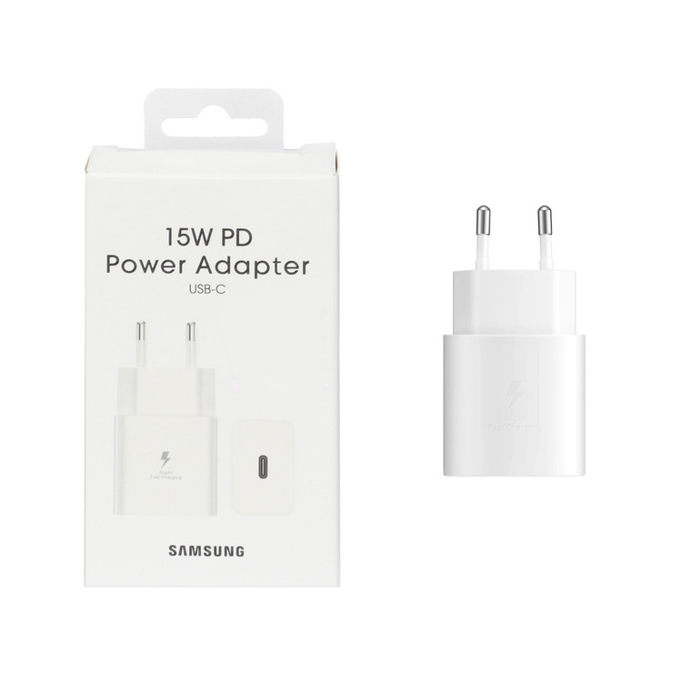 شارژر دیواری PD و فست تک پورت SAMSUNG Type-C مدل A14 15W - سفید