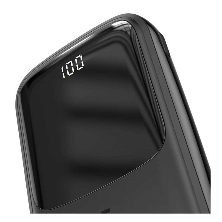 پاوربانک بیسوس مدل Qpow PPQD-B01 15W ظرفیت 10000mAH همراه کابل متصل لایتنینگ