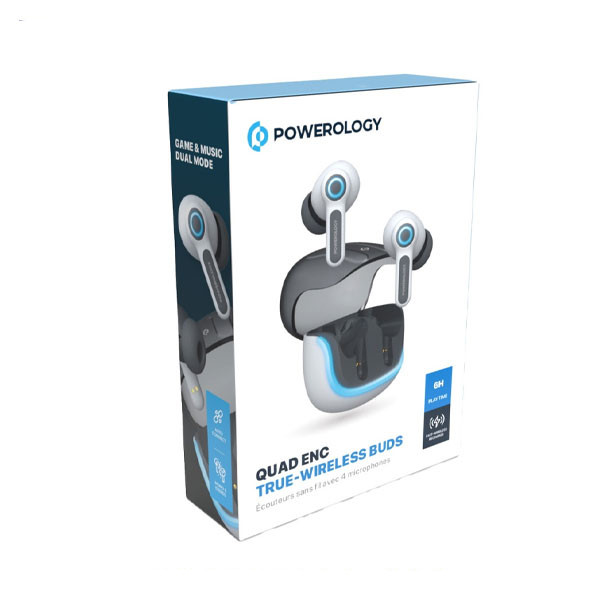 هندزفری بلوتوث پاورولوژی Powerology Quard Mic ENC TWS Earphone PWLAU005