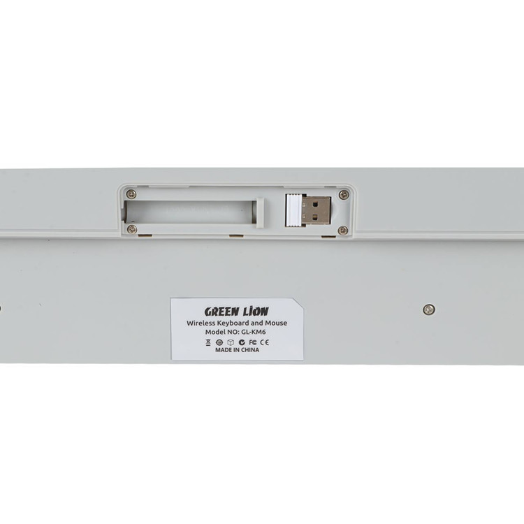 کیبورد و ماوس بی سیم Green Lion مدل GNWLDUKYBKGY WIRELESS DUO - خاکستری (گارانتی 18 ماهه شرکتی)