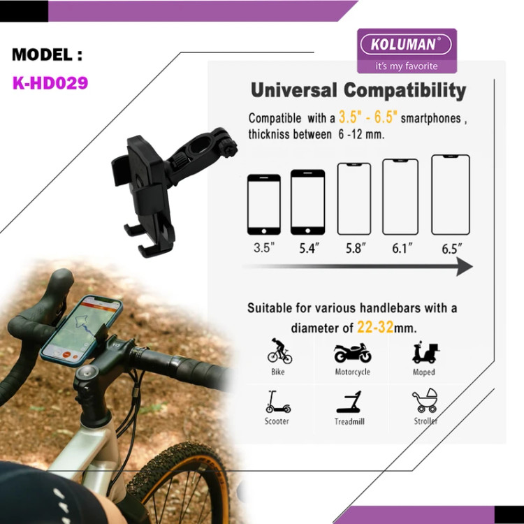 پایه نگهدارنده گوشی موبایل کلومن مدل K-HD029