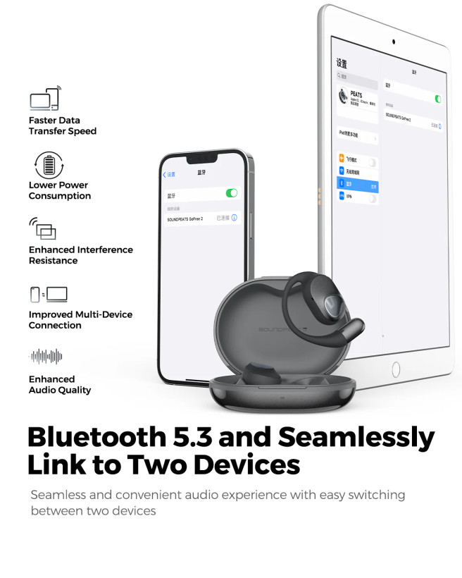 هندزفری بلوتوث ساندپیتز SoundPeats GoFree2 Plus
