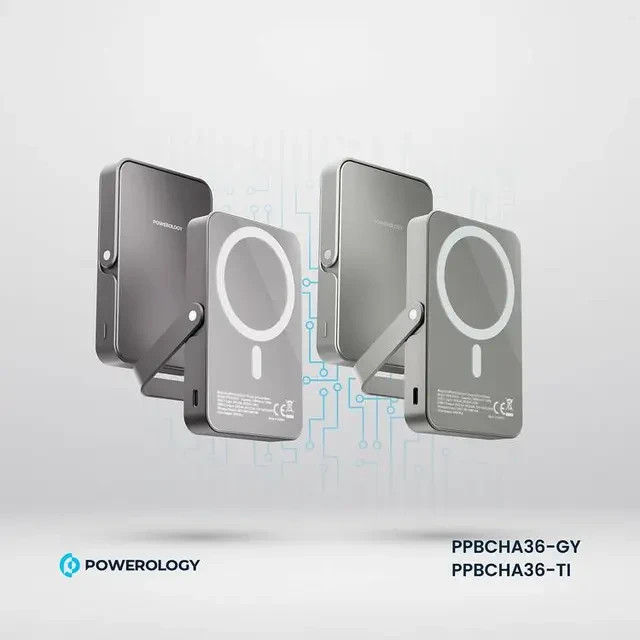 پاوربانک پاورولوژی مدل Powerology 10000mAh MagSafe Power Glass Surface