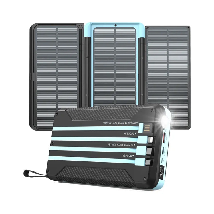 پاوربانک خورشیدی پاورولوژی مدل Powerology Multi-Cable 16000mA Solar