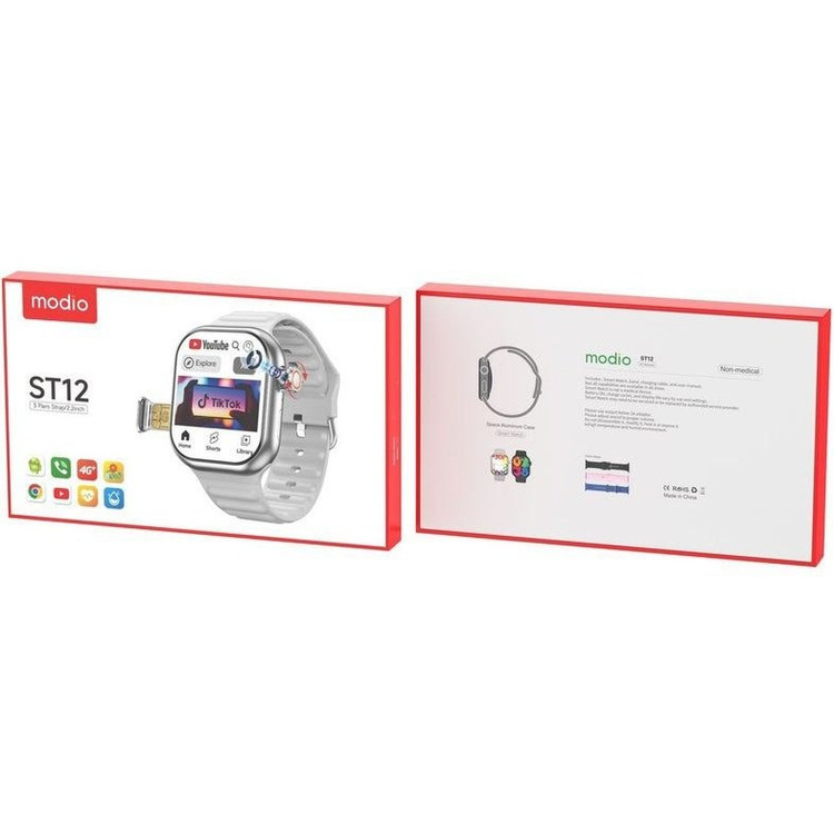 ساعت سیمکارت خور مودیو مدل Modio ST12 5G دوربین چرخشی