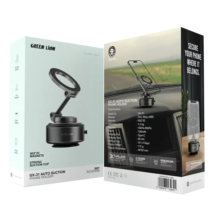 نگهدارنده گوشی مکش خودکار گرین Green Lion GX-31 Auto Suction Phone Holder
