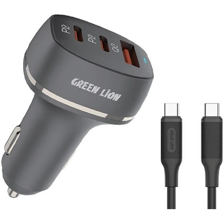 شارژر ماشین QC+PD+PD 50W with TC-TC مدل GN2PD1QCCCCBK