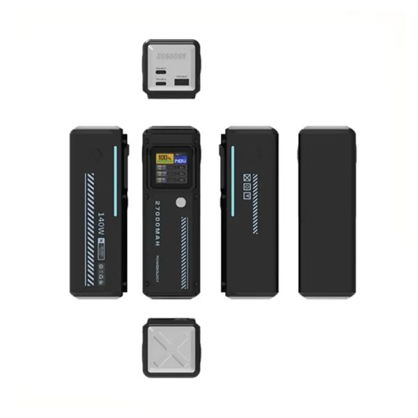پاوربانک هوشمند 27000 میلی آمپر ساعت پاورولوژی(PPBCHA83)Powerology 27000mAh Smart Display Power Bank – Black