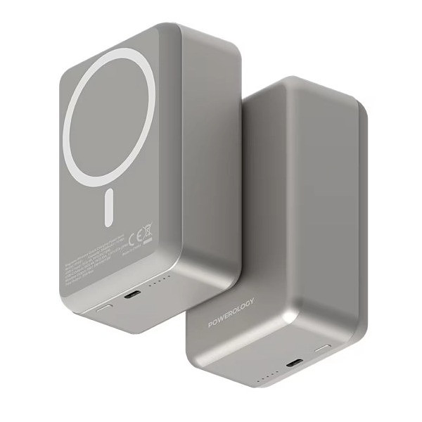 پاوربانک پاورولوژی مدل Magsafe Aluminum کد PP081 ظرفیت 30000 میلی آمپر ساعت