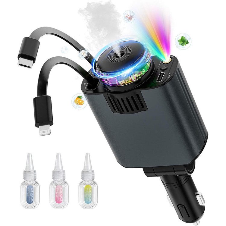 شارژر فندکی خوشبوکننده دار با نور سقف کهکشانی Starlight Car Charger W&O