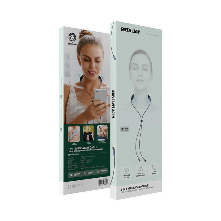 کابل شارژ و ماساژور 3در1 گرین لاین