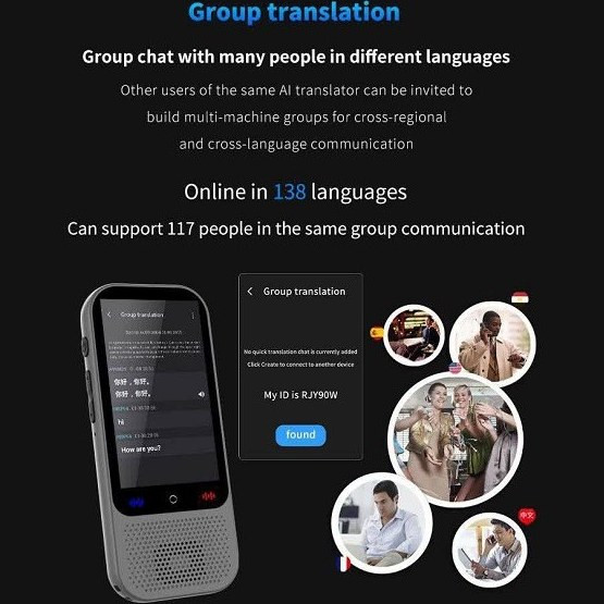 دستگاه مترجم صوتی هوشمند دوربین دار S80 Pro با قابلیت پشتیبانی ۱۳۸ زبان
