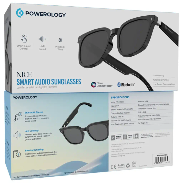 عینک هوشمند پاورولوژی Powerology Nice Smart Audio Sunglasses