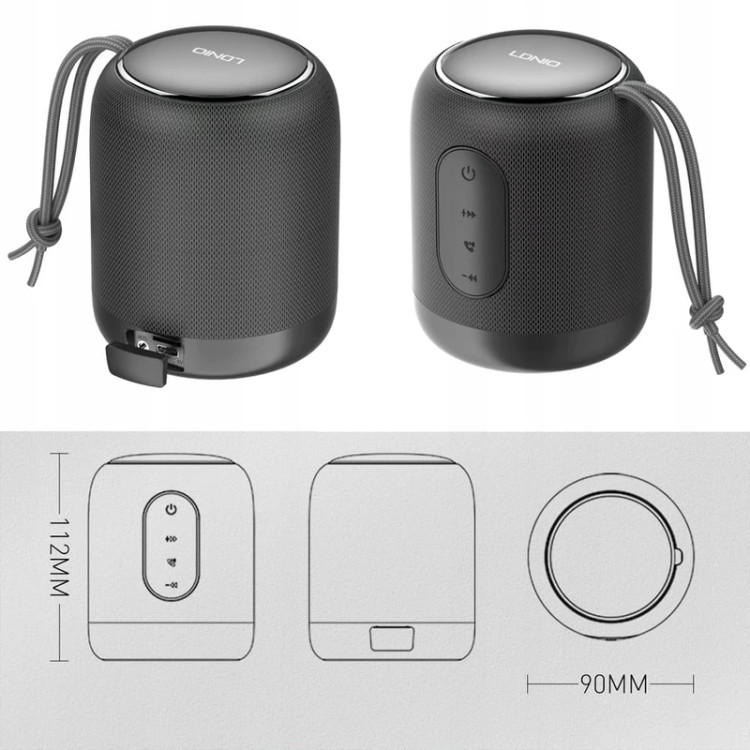 اسپیکر بلوتوث الدینیو Ldnio Bluetooth Speaker BTS12 توان 5 وات رم خور