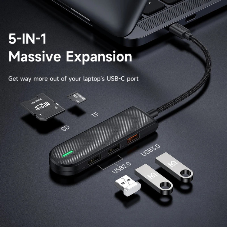 هاب 5 پورت Type C مک دودو Mcdodo HU-1430 5 in 1 USB C HUB