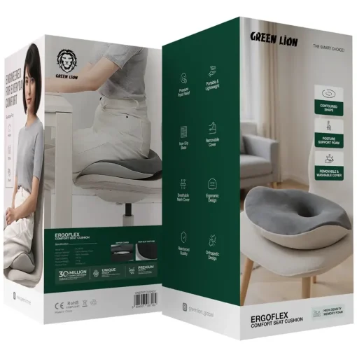 بالش نشیمن طبی گرین لاین مدل Green Lion Ergoflex Comfort Seat Cushion