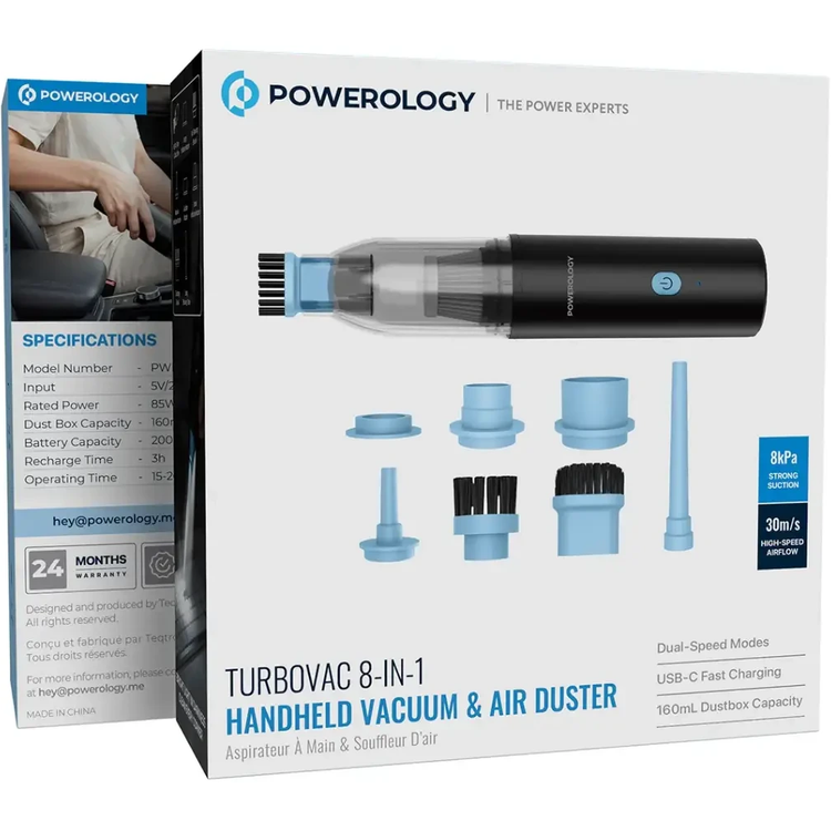 جارو شارژی چندکاره مدل Turbovac پاورولوژی Powerology Turbovac 8-In-1