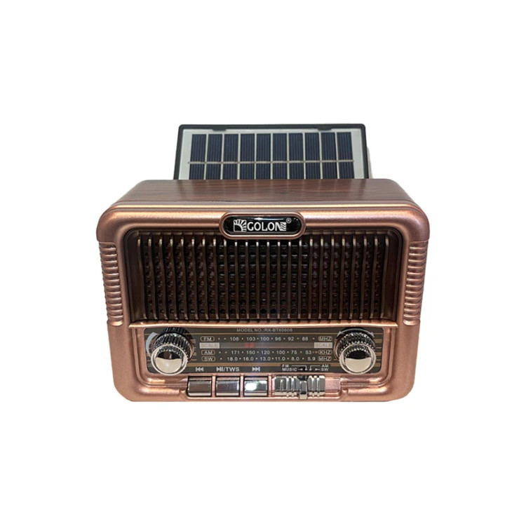 رادیو بلوتوثی گولون مدل RX-BT6060S(همراه با پنل خورشیدی )