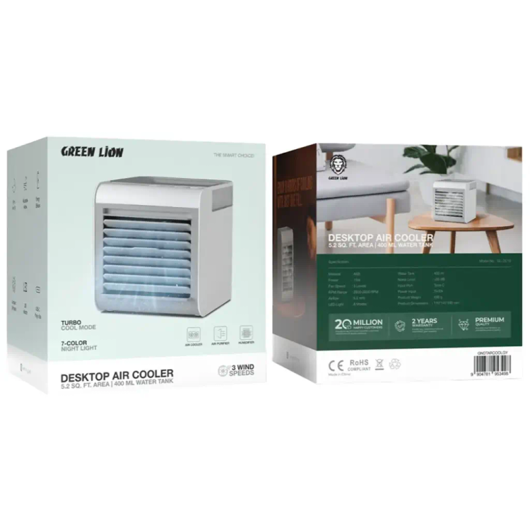 مینی کولر آبی گرین لاین Green Lion Desktop Air Cooler GNDTARCOOLGY