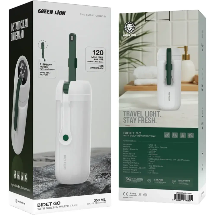 خودشور مسافرتی (بیده) گرین لاین مدل Electric Pocket Bidet go