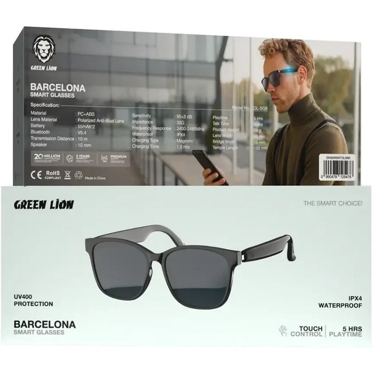 عینک هوشمند گرین لاین مدل Barcelona Smart Glasses