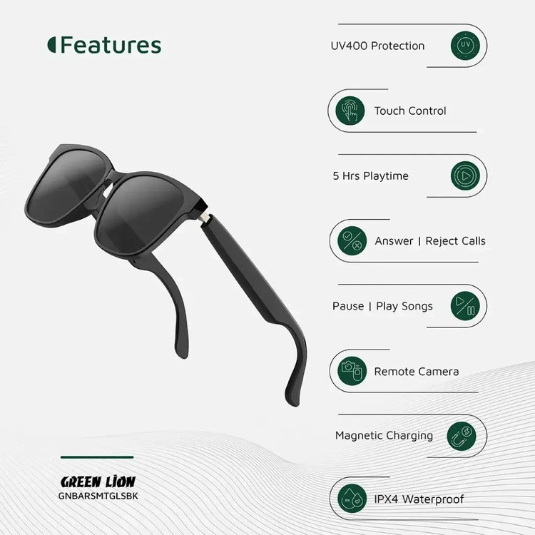 عینک هوشمند گرین لاین مدل Barcelona Smart Glasses