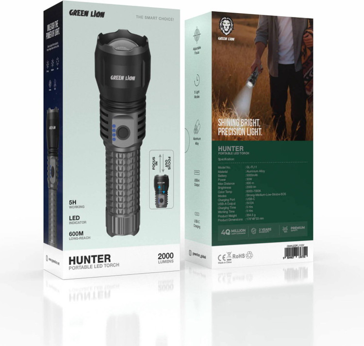 چراغ قوه گرین لاین مدل HUNTER