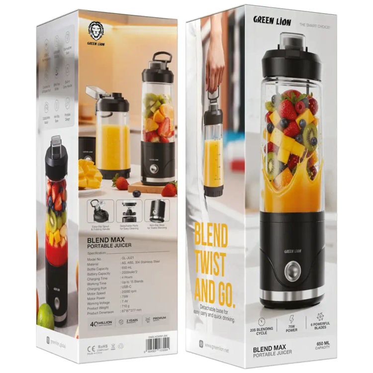مخلوط کن شارژی گرین لاین Green Lion مدل BlendMax