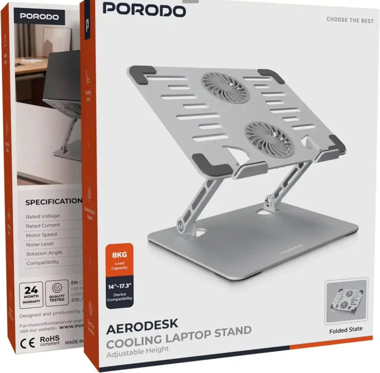 استند و خنک کننده لپتاپ Porodo Aerodesk PDGFF01T