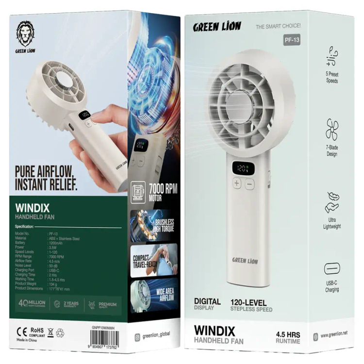 پنکه دستی گرین لاین Green Lion Windix GNPF13WINWH