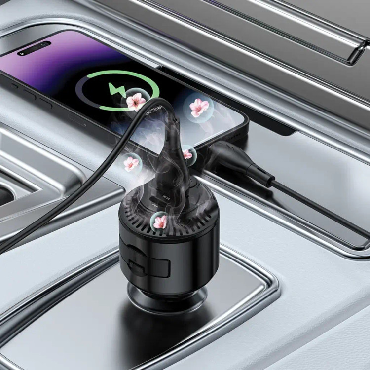 شارژر فندکی پرودو مدل MistCharge ظرفیت ۷۵ وات و خوشبوکننده هوا