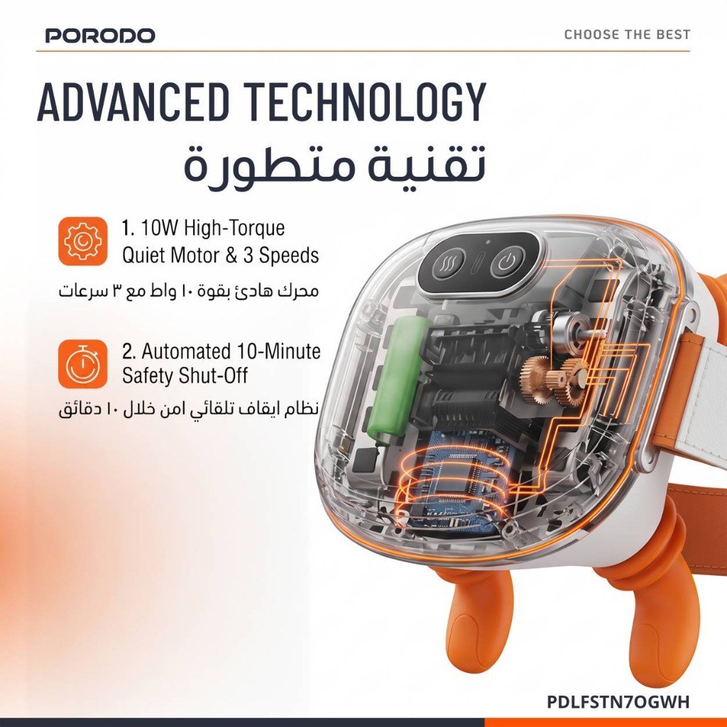 ماساژور گردن و شانه شارژی پرودو مدل RELAXROBO II با ۳ سرعت و گرمایش