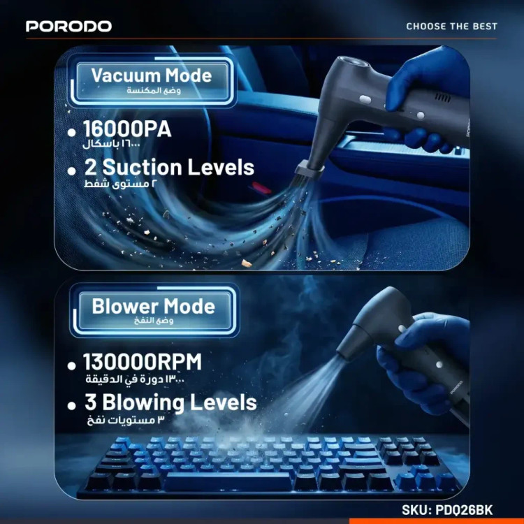 دمنده و جارو پرودو مدل TORNADO DUAL کد PDQ26