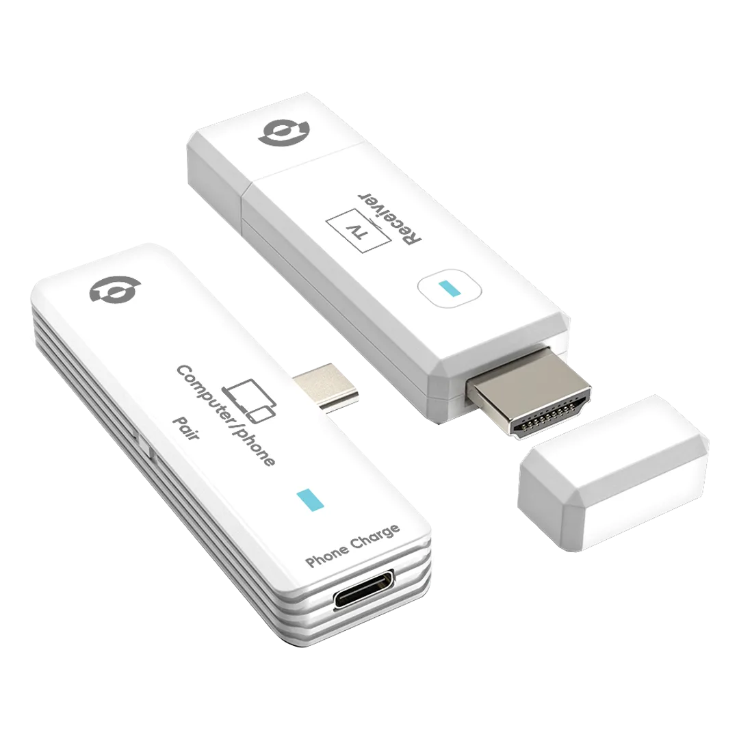 مبدل بی‌سیم تصویر پاورولوژی AIROMA USB-C به HDMI مدل PWTC03WH